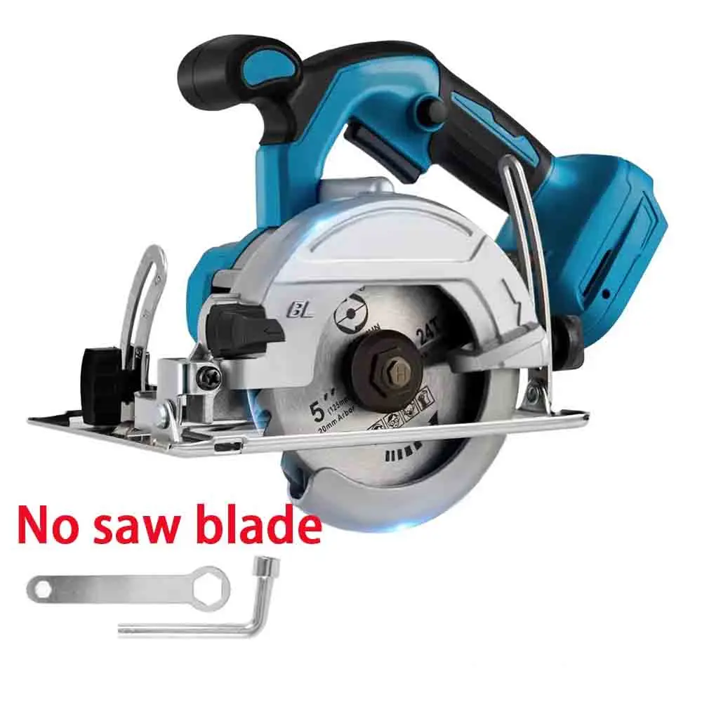 10800rpm 125mm Bürstenlose Mini Elektrische Kreissäge Cordless Einstellbare Winkel Holzbearbeitung Power Garten Werkzeug Für Makita 18vbattey