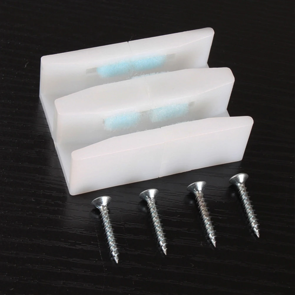 

8 Pcs Door Stopper Tracks Sliding Csliding Shower Bottom Guide Hardware