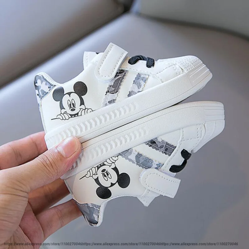 Disney Wit Casual Schoenen Voor Baby Jongen Meisje Merk Kinderen Sneaker Mickey Mouse Kids Sport Schoenen Peuter Wandelschoenen Maat 25