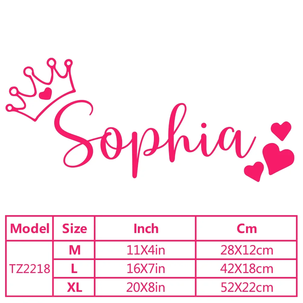 1pc Diy Personalize Custom Name Crown Decal Removable Vinyl Mural Poster For Kitchen Background Wall Art Decal