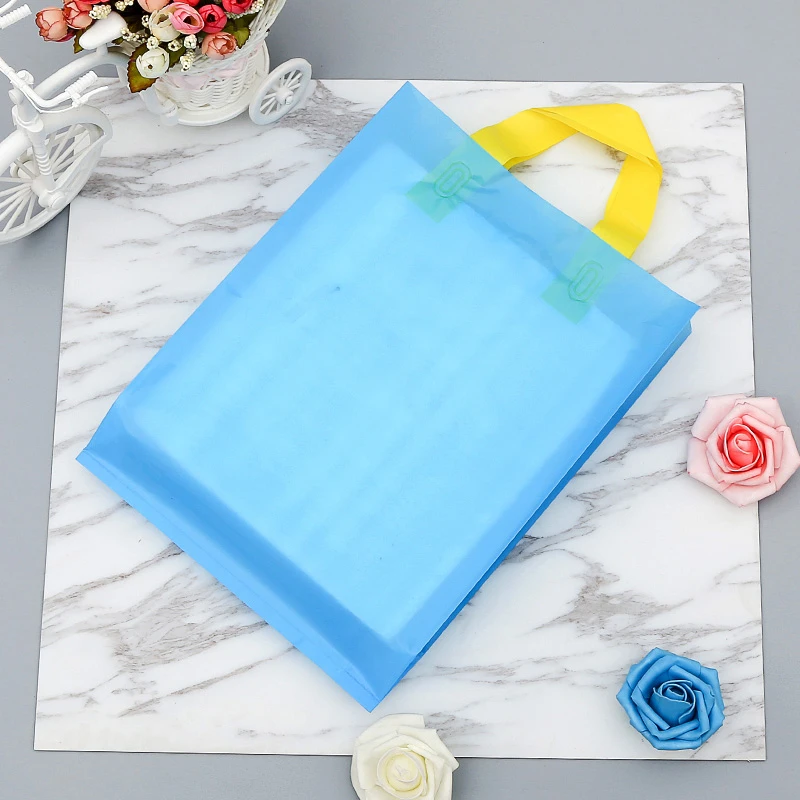 Immagine 6: 50 sacchetti per la spesa del supermercato, negozi di abbigliamento, sacchetti di plastica, sacchetti pubblicitari personalizzati, sacchetti regalo per feste, logo stampato personalizzato