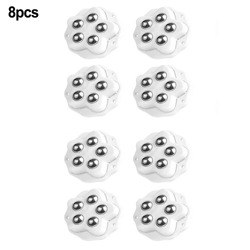 8PCS Furniture Casters for 360° Swivel Heavy Flat Ball Casters With Safety Brake For Coffee Machines/shelves/cabinets/appliances