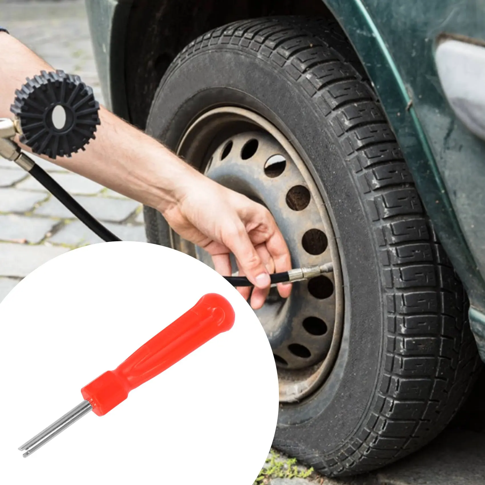 자동차 자전거 오토바이 도구 데모 밸브 타이어 + 5 밸브