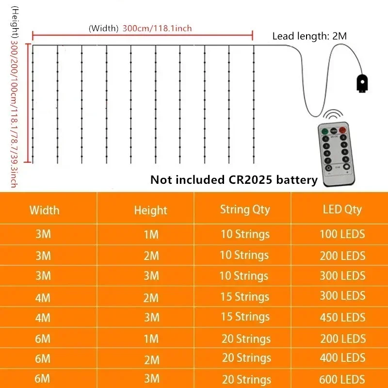 نافذة أضواء LED عطلة الستار USB ضوء سلسلة 8 طرق للعام الجديد عيد الميلاد الديكور مكان الزفاف شنقا الإضاءة