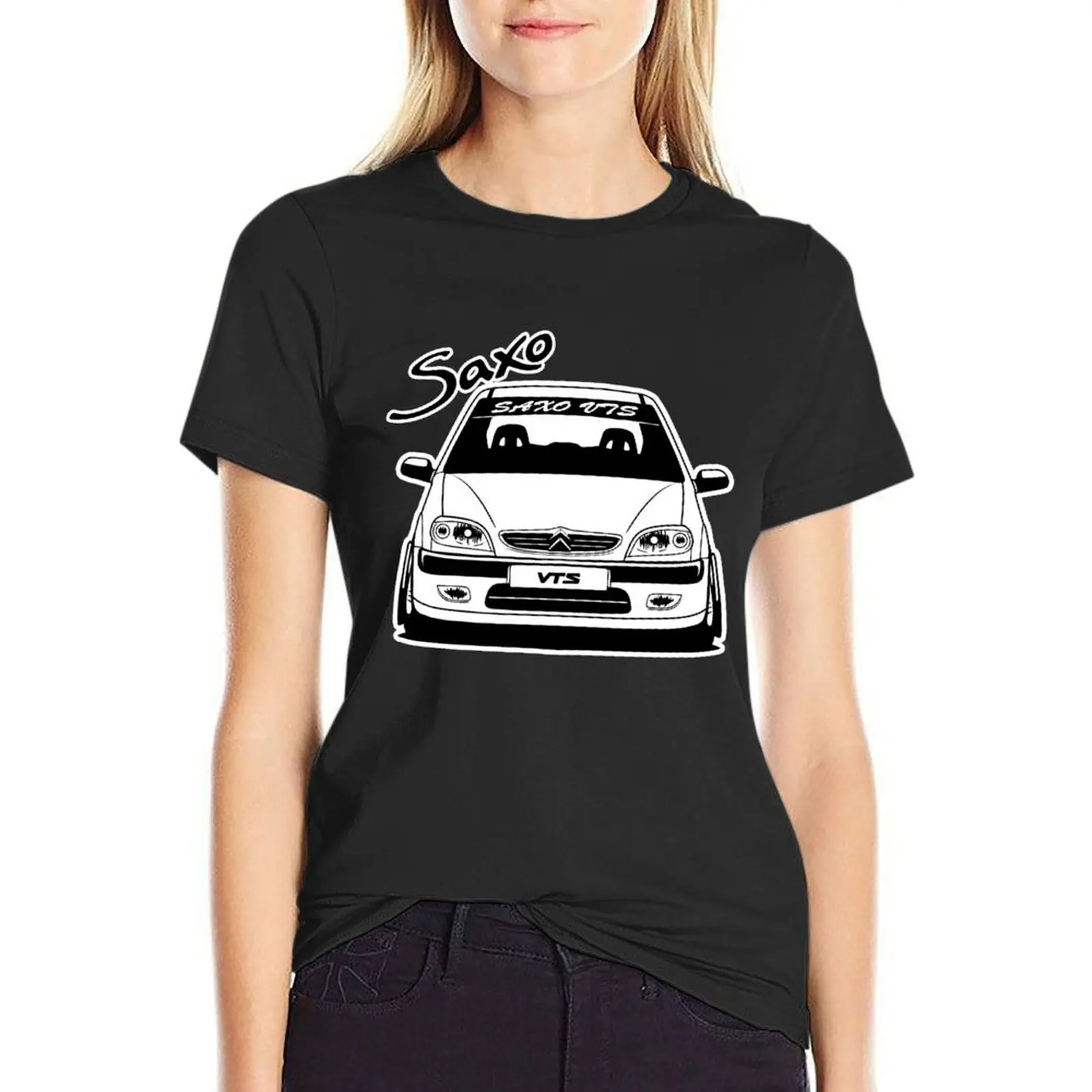 

saxo vts original design T-Shirt graphics Female clothing plain rock and roll t shirts for Women