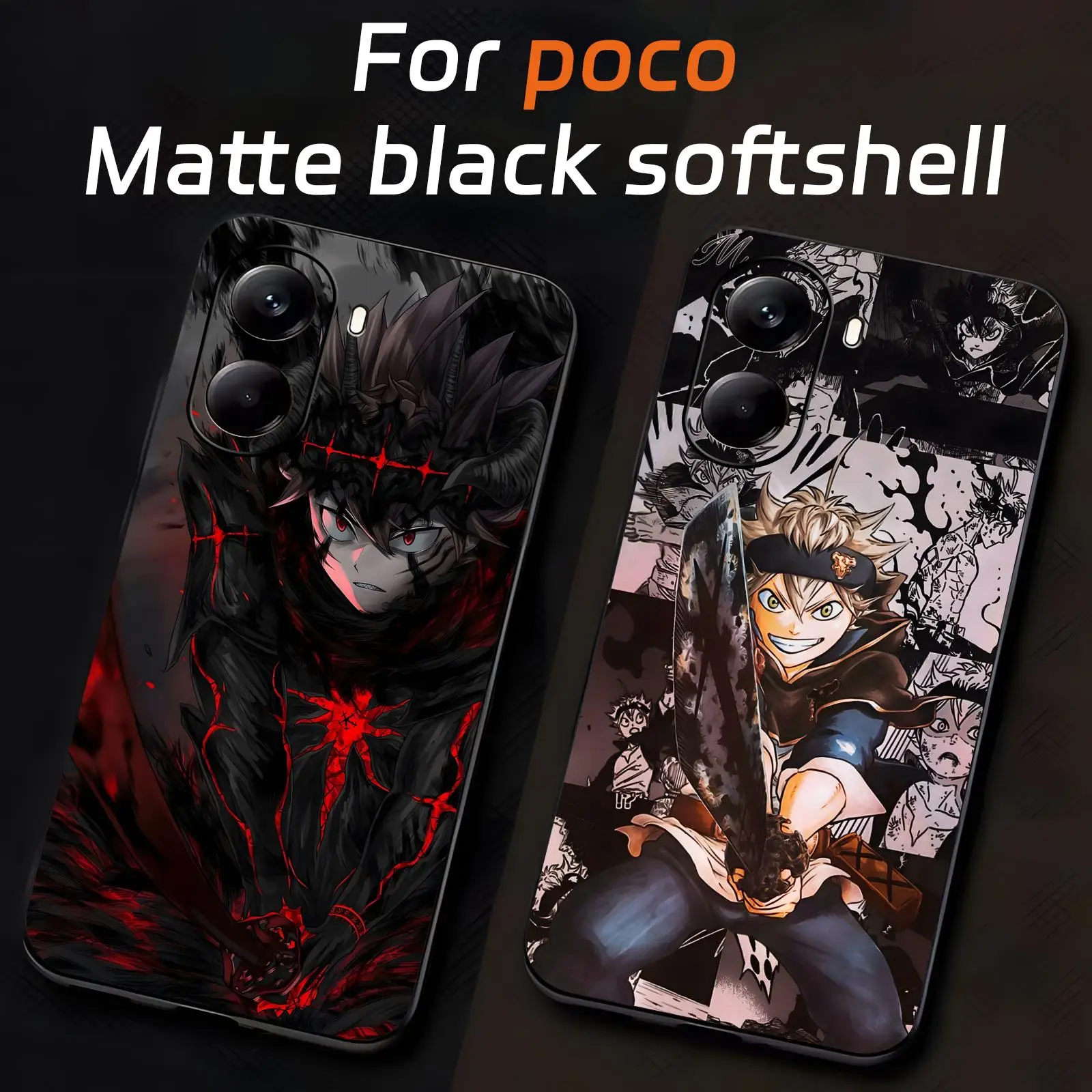 Xiaomi anime Black Clover  Phone Case For Xiaomi POCO M8 M7 M6 X8 X7 X6 F8 F7 F6 Pro 5G Soft black Shockproof Cover - Aliexpress Deal