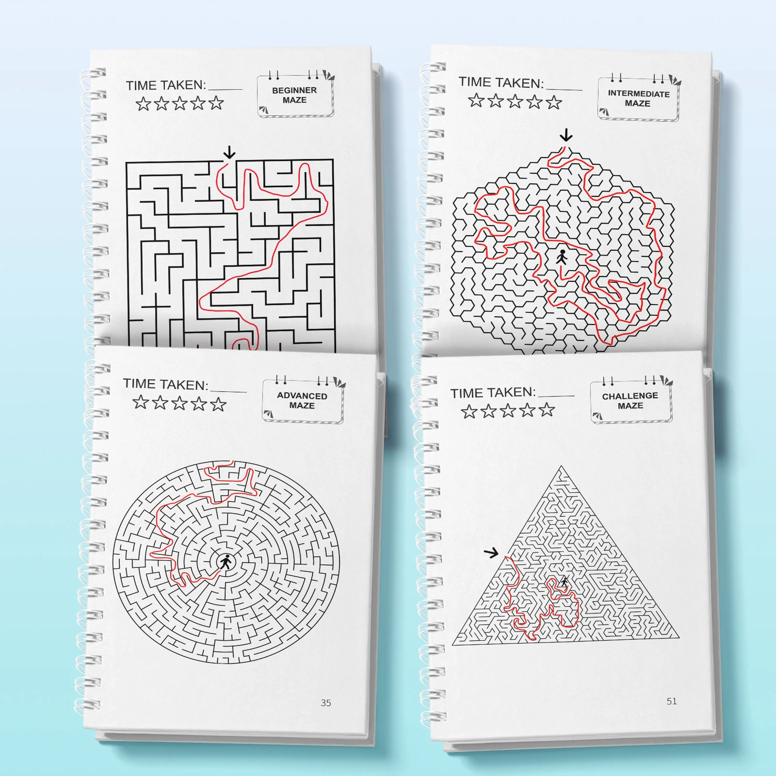 Kids Maze Game Book, Fun Puzzle Activity Workbook, Brain Training for Children, Improve Concentration & Logical Thinking view 2