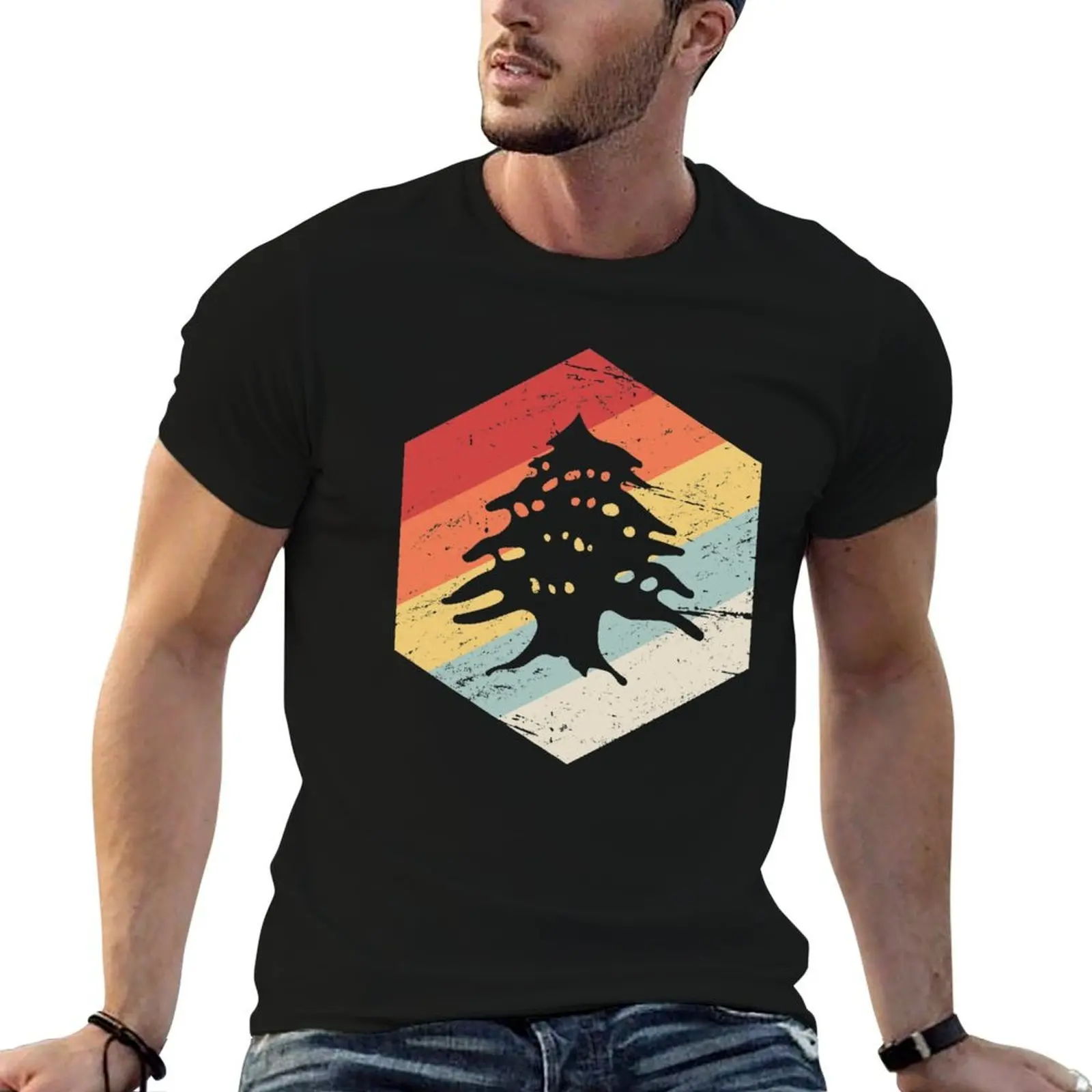 

Retro Lebanon Cedar | Lebanese Graphic T-Shirt t shirt for man 100 percent cotton man t shirt cotton high quality T-Shirt