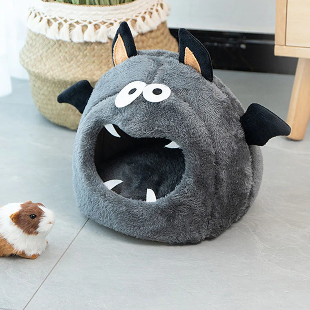 

Cute Cartoon Bat Pet Nest Hamster Hideout For Squirrels Chinchillas Guinea Pigs Comfortable Small Animal House Soft Lint