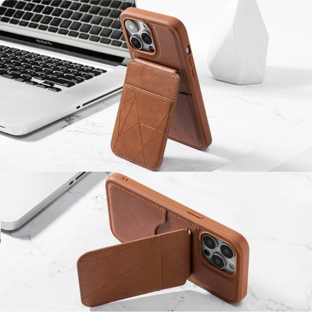 

Detachable 2 in 1 Card Holder Magnetic Wallet Leather Phone Case for IPhone 16 Pro Max 15 + 14 Plus 13 Pro 12 Stand Back Cover