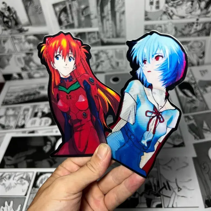 Neon Genesis Evangelion 3D градиентная наклейка с иллюзией автомобильный мобильный телефон наклейка на чашку воды EVA Asuka Langley Soryu Ayanami Rei подарок