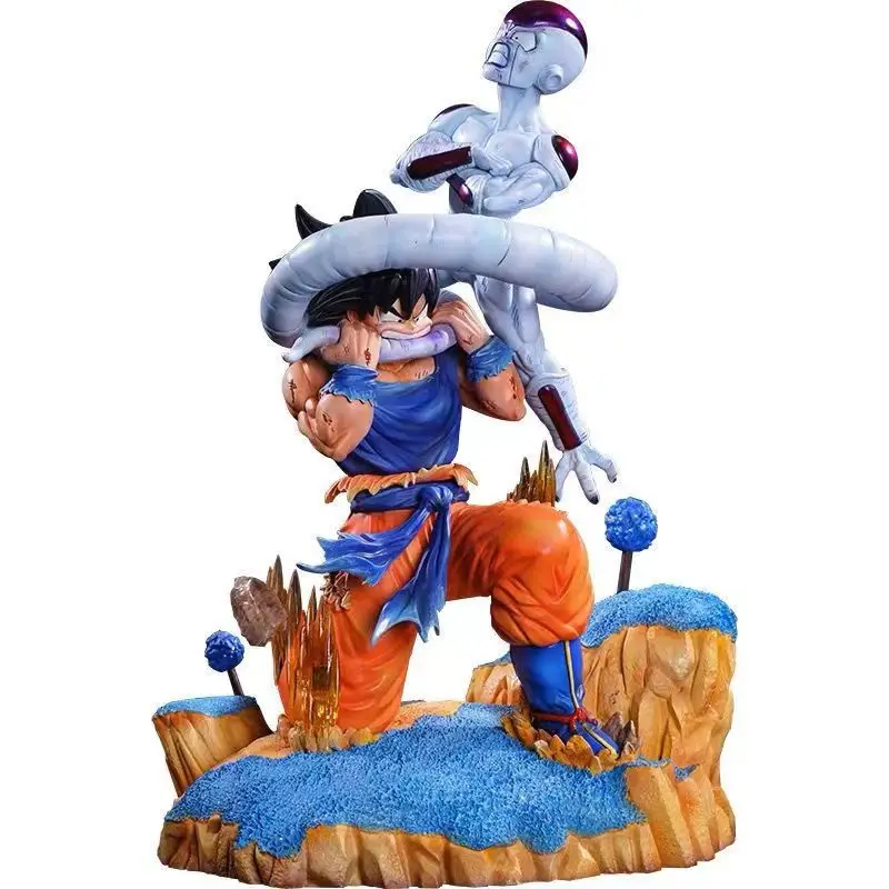 

27cm Dragon Ball Z Figure Son Goku Bite Frieza Figurine Pvc Action Figures Gk Statue Collection Model Toys Gifts