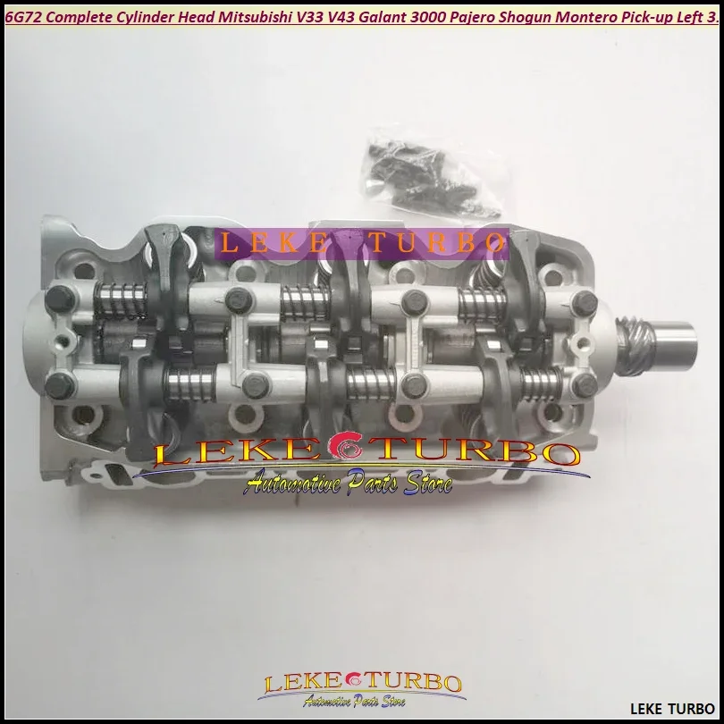 

R+L 2 pcs 6G72 Complete Cylinder Head Assembly ASSY G6AT For Mitsubishi V33 V43 Pajero Shogun Montero Pick-up 3.0L V6 MD307677