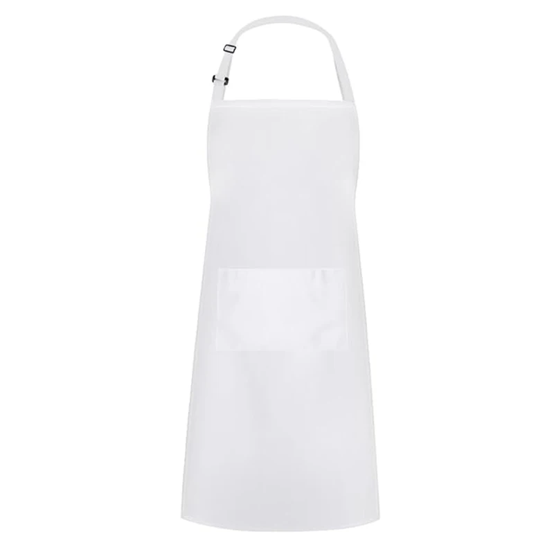 Tablier de chef personnalisé pour hommes et femmes, tabliers de cuisine, bleu uni, blanc, bars, hôtels, bavoirs de travail, mandil professionnel, possibilité d'imprimer le nom et le logo