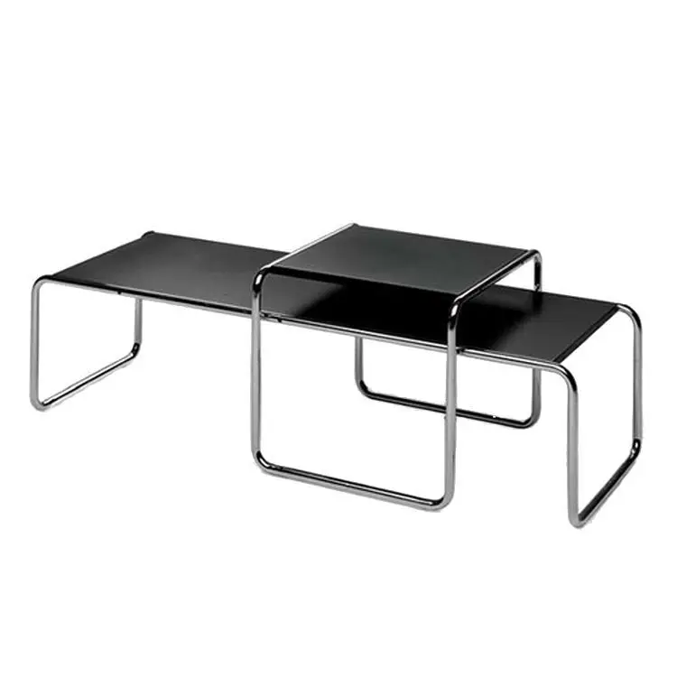 Nordic minimalist designer ancient stainless steel coffee table coffee side short table square set