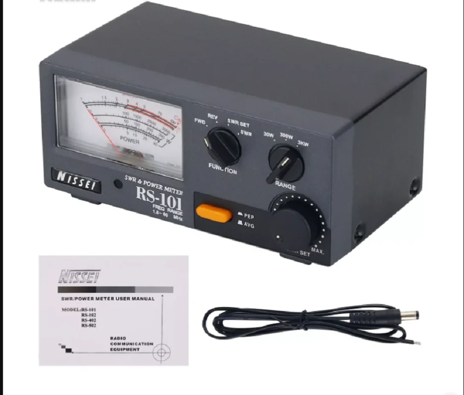 

NISSEI RS-101 1.8-60Mhz 3KW Shortwave Standing Wave Meter Power Meter SWR POWER Meter