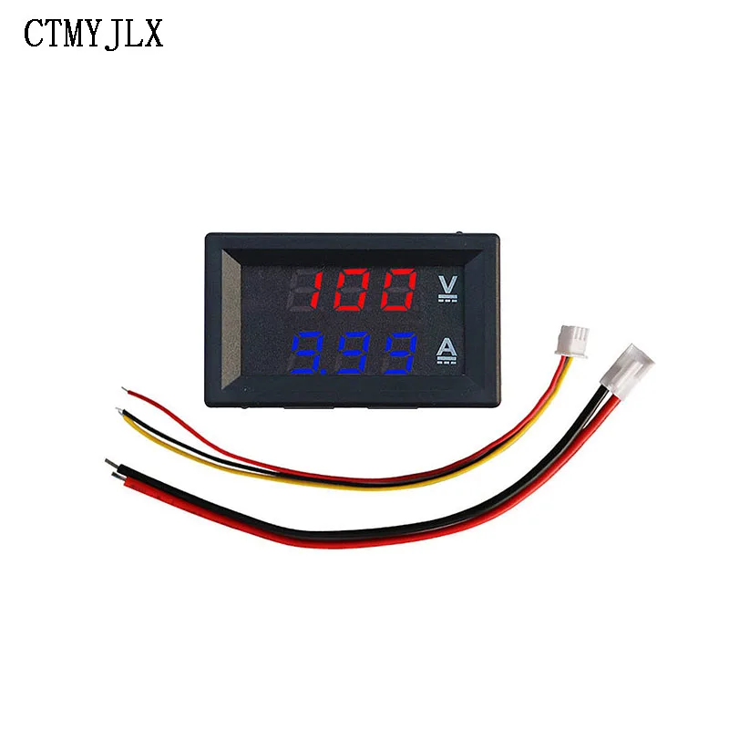 10pcs Digital Voltmeter Ammeter DC 100V 10A Amp Voltage Current Meter Tester 0.28 Inch Dual LED Display Panel DIY Electronic Kit