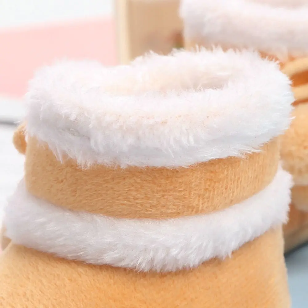 Durable Fleece Toddler Snow Boots Soft Sole 0-12 Months Infant First Walking Shoes Warm Anti Slip Cotton Shoes Winter