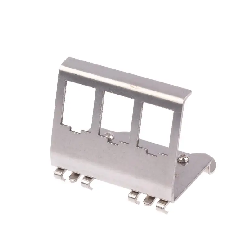 Adaptador Keystone de carril DIN RJ45, 3 puertos, soporte de conector, herramienta auxiliar de carril fijo de paso de red