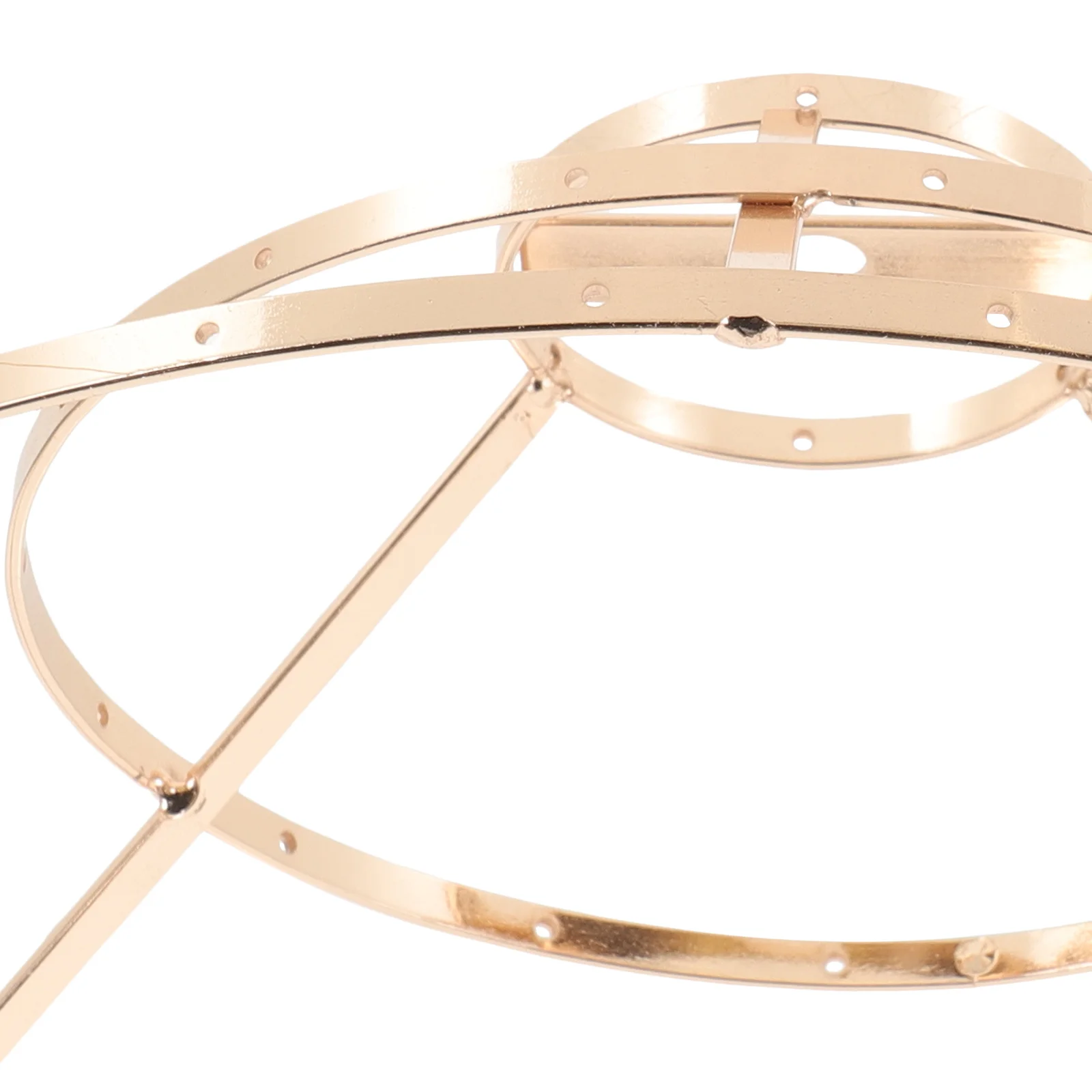 

3-уровневая железная рамка для абажура в винтажном стиле, кольцо «сделай сам», поддержка светильника, клетка, защита от абажура, глянцевая текстура, рамки для абажура