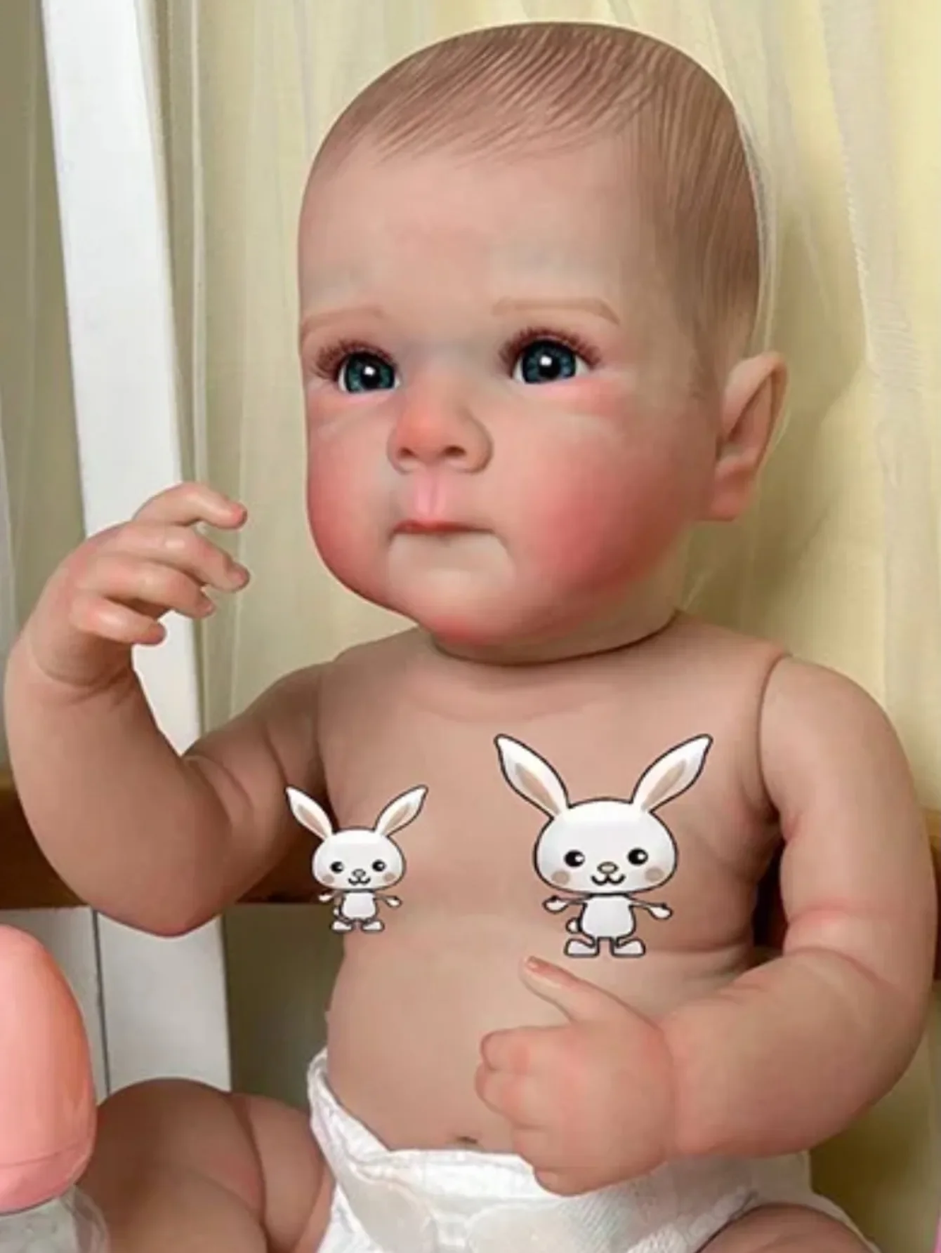 Bébé Fille en Silicone Souple et Vinyle de 18 Pouces, Beurre Imperméable, Fait à la Main