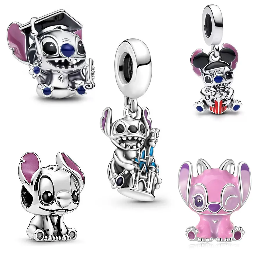 

Новинка 2025, хит продаж, серебряные бусины Disney All-Star S925 для оригинального браслета DlY, женский модный подарок