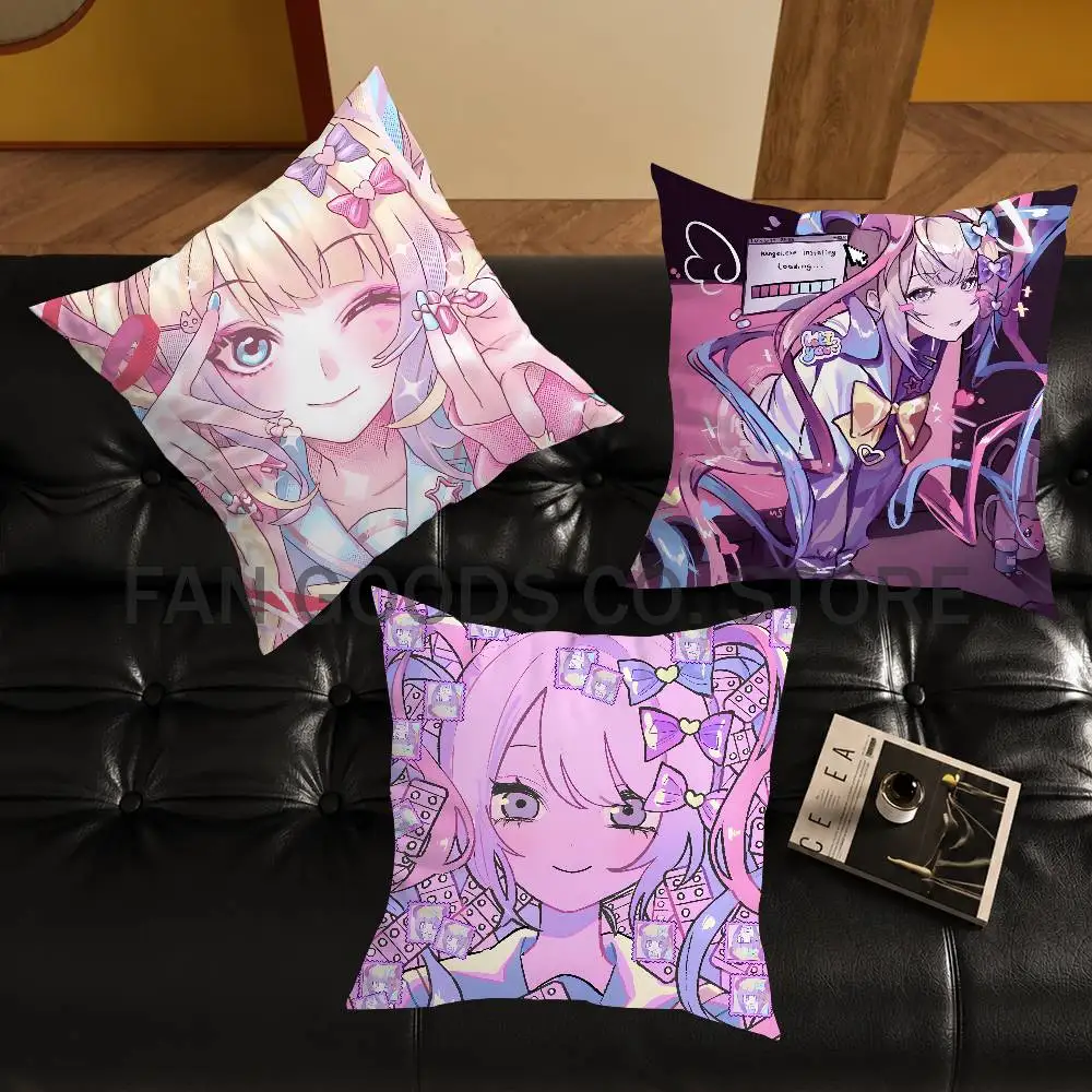 

N-Needy Streamer O-Overload KAngel Tinplate Cushion For Bedroom Coffee Shop Room Living Room Sofa Decorative Pillow Cover Case