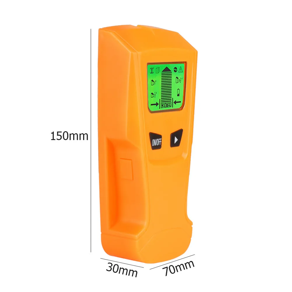 

Electronic Wall 3-in-1 for Metal Wood Studs Live Wire Scan Fast Finding Tool with LCD Screen Orange Finder