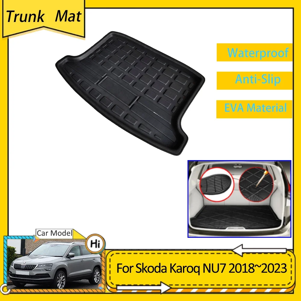 

Car Trunk Mat For Skoda Karoq NU7 2018 2019 2020 2021 2022 2023 Cargo Boot Pad Protective EVA Waterproof Carpet Accessories