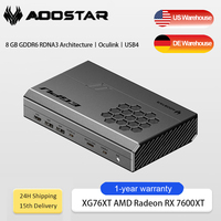 Aoostar XG76XT External GPU Dock RX 7600XT 150W Full Power Desktop Graphics Card USB4/OCuLink Dual Interface for Laptop Mini PC