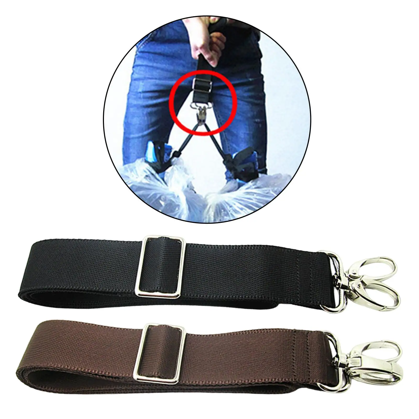 Nylon Shoulder Bag Strap Replacement Metal Hooks Adjustable Shoulder Bag Handbag Women Men Belt Strap