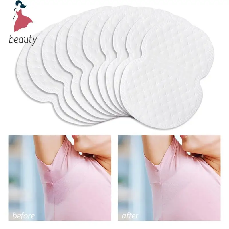 50Pcs  T-shirt Shape Sweat Pads Washable Dress Clothing Perspiration Pads Armpit Care Sweat Absorbent Pad Deodorant