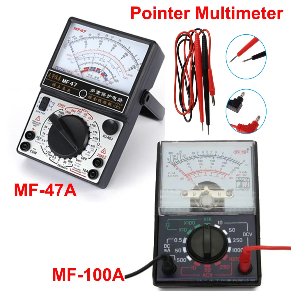 

Указатель-мультиметр, тестер постоянного/переменного напряжения и тока, портативный электрический аналоговый мультитестер, многометровый тестер для электрика