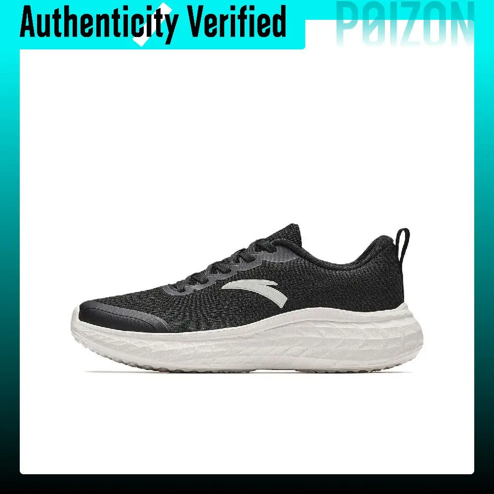 Anta Slip Resistant And Breathable Low top Casual Running Shoes Men's Black White 112445501R-1