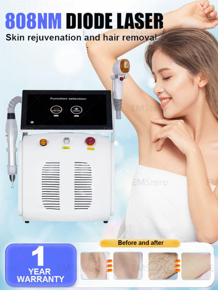 

808 Diode Laser Hair Removal Device And Picosecond 2in1 Ice Titanium Laser Body Hair Removal Machine Tattoo Removal Machine