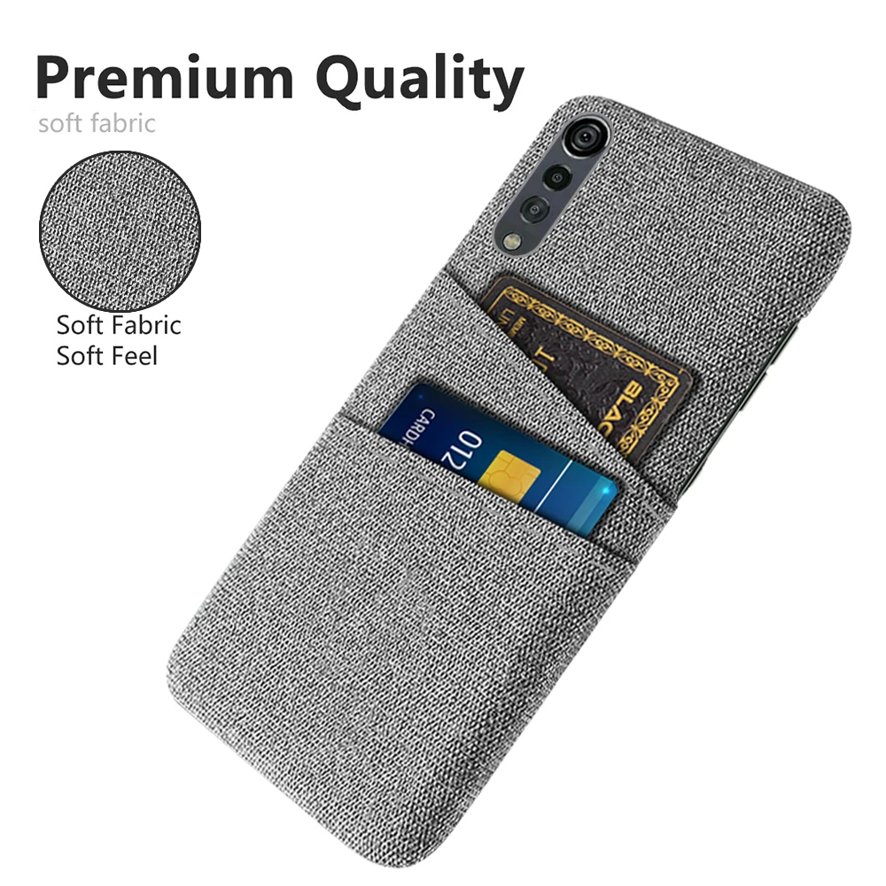 Fabric Case For LG Velvet 4G 5G Dual Card Cloth Luxury Business Cover LG Velvet Wallet Back Coque for LG Velvet 6.8" Fundas view 6