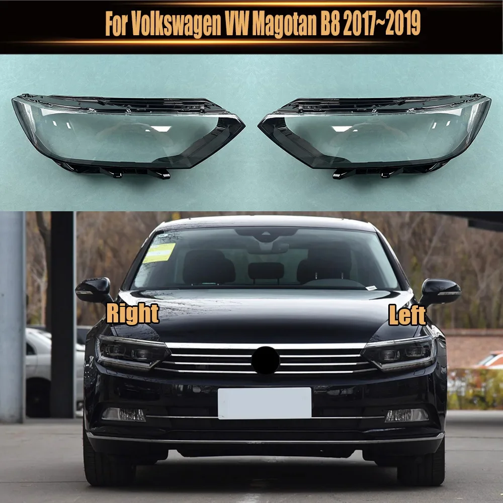 For Volkswagen VW Magotan B8 2017~2019 Front Headlight Cover Headlamp Lamp Shell Transparent Lampshade Lens Plexiglass