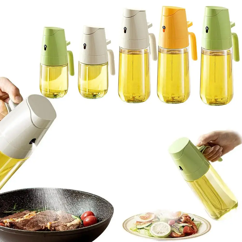 2 In 1 Spray For Olive Oil Spray Sprayer Dispenser Bottle Comfortable Handle Design For Barbecue Air Frying Pan Oven Campin W1z4