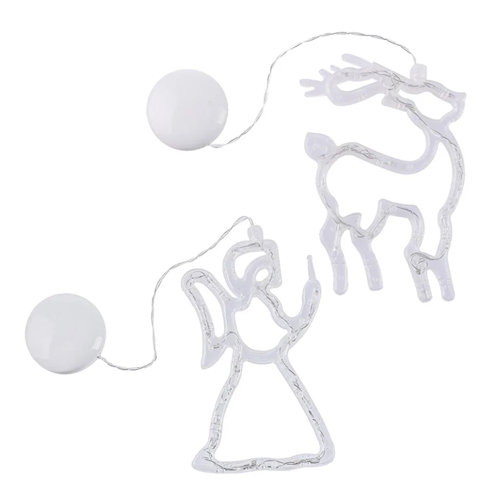 2 قطعة ستارة رجل الثلج LED أضواء عيد الميلاد مصابيح الزخرفية توفير الطاقة مصباح عيد الميلاد مصاصة تصميم ضوء دافئ جو احتفالي