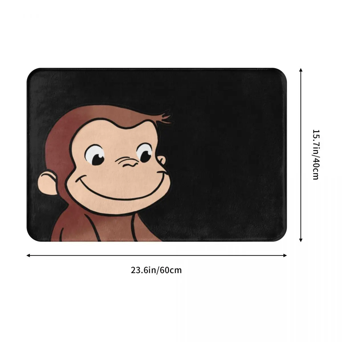 Curious George Cute Doormat Bathroom Rectangle Soft Carpet Entrance Home Living Room Brown Monkey Anti-slip Floor Rug Door Mat