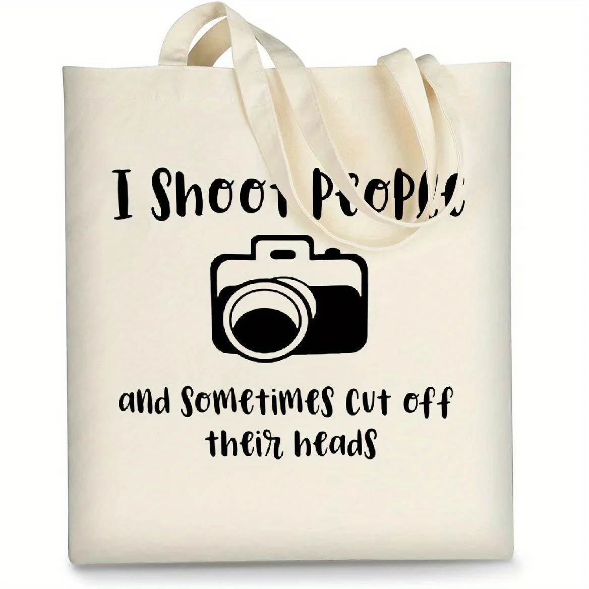 A I love taking photos Pattern printed canvas tote bag, suitable for daily use, shopping, school, and travel