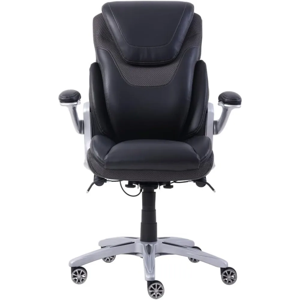 كرسي مكتب تنفيذي من الجلد الصناعي NBF Avanti - كراسي مريحة بأذرع قابلة للطي كرسي مكتب حديث مع قزحي الألوان