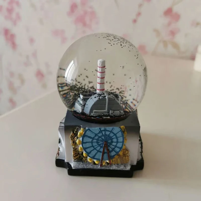 Chernobyl Snow Globe Ukrainian Nuclear Power Plant Tragedy In Pripyat Snow Globe Ornament