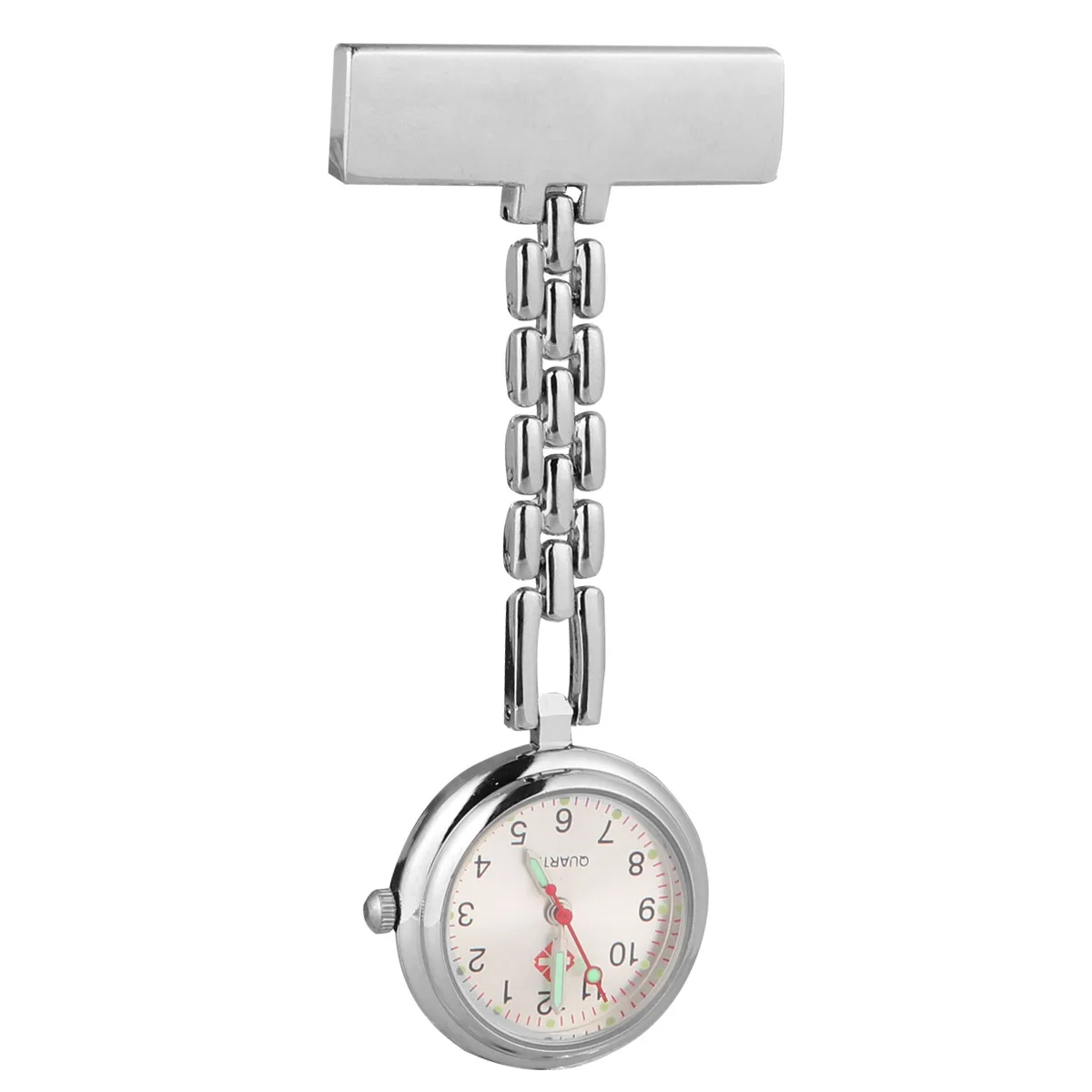 

Luminous Safety Pin Nurse Pocket Zinc Alloy Doctor Hanging Watch For Night Simple Design Lasting Use Easy Fix Gift Family
