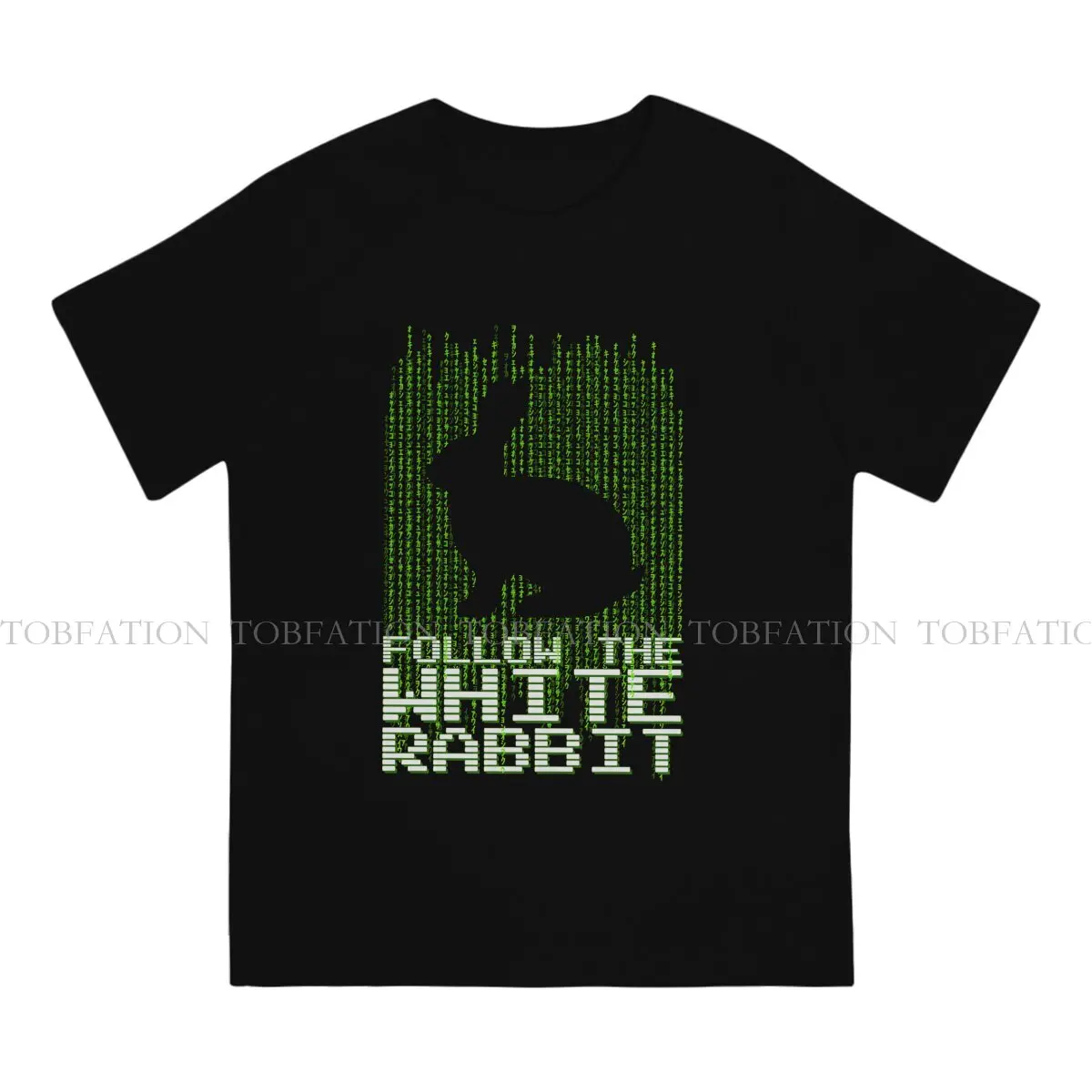 Follow The White Rabbit Graphic TShirt The Matrix Movie Printing Streetwear Leisure T Shirt Men Short Sleeve Gift Clothes