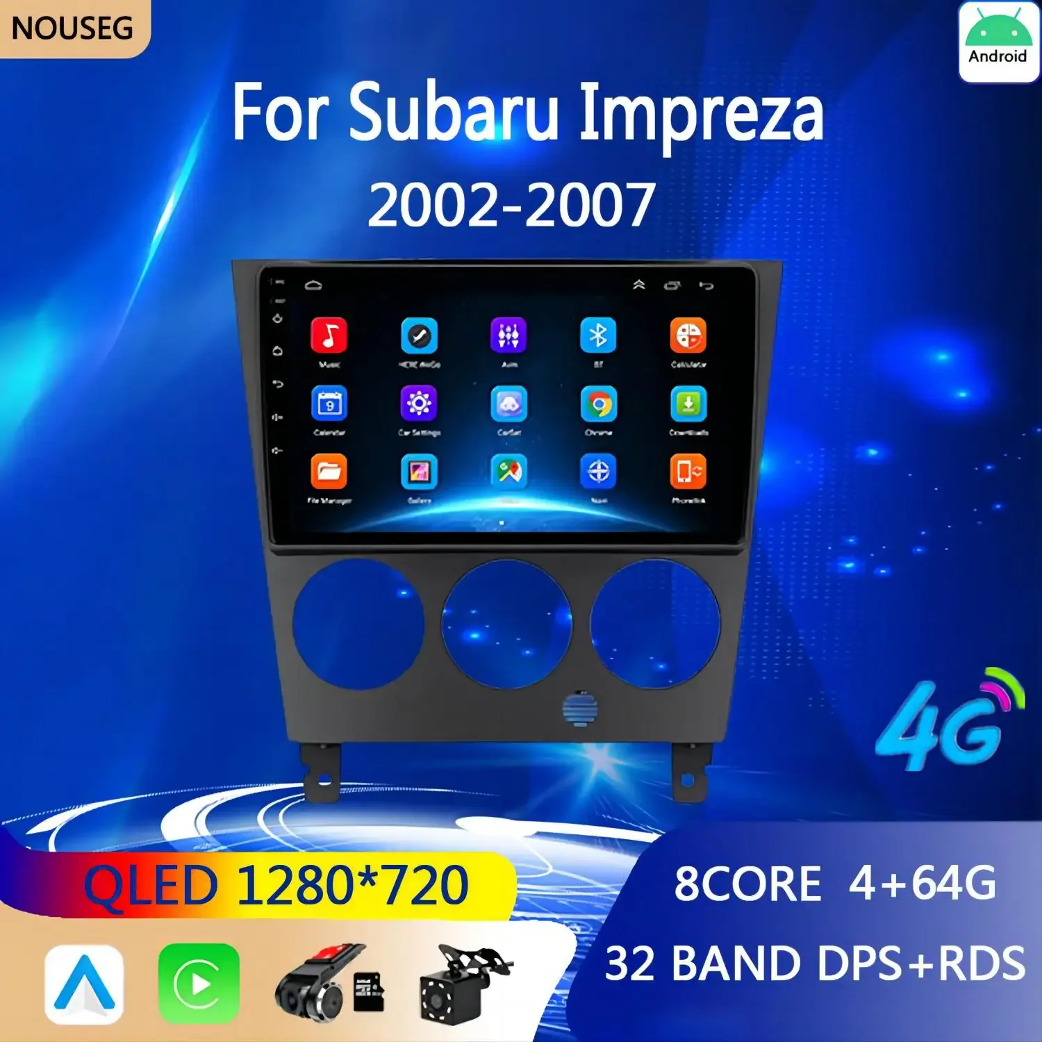 

Автомагнитола 2DIN на Android 10 для Subaru Impreza GD GG 2002-2007, мультимедийный видеоплеер с навигацией, стерео, GPS, No 2Din