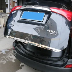 For Toyota RAV4 2013 2014 2015 2018 Tailgate Rear Door Bottom Cover Molding Trim Stainless Steel back door trim car Accessories