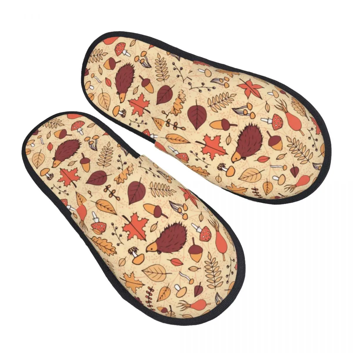 

Женские милые осенние домашние тапочки с принтом ежа на заказ, мягкие теплые пушистые тапочки из пены с эффектом памяти животных, домашняя уличная обувь