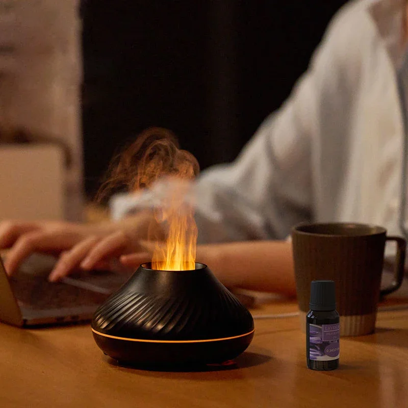 NEW Air Humidifier USB 7 Colors LED Flame  Diffuser Can Add Essential Oil Aromatherapy   130ML 2024