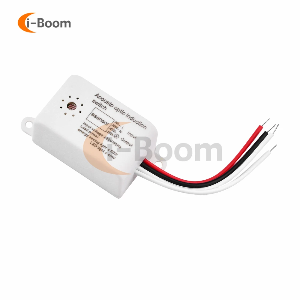 220V 50Hz Sound Voice Sensor Switch Indoor Intelligent Auto On Off Lights Switch Automatic Voice Control Sensor Detector Switch